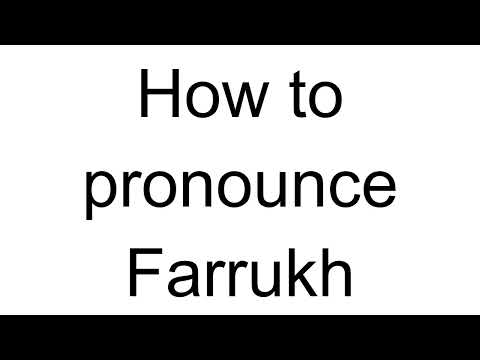 How to Pronounce Farrukh (Arabic)