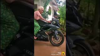 Old Woman riding bike🔥