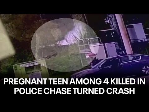 Pregnant teen among 4 killed in police chase turned fatal crash