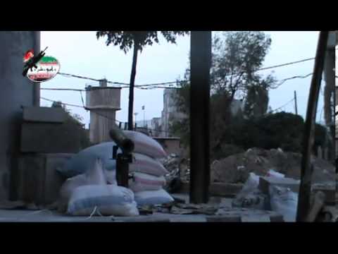 استهداف مواقع للنظام من قبل الجيش الحر في مدينة دمشق في محافظة دمشق