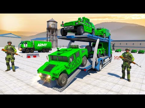 Army Car Transport Simulator - Truck Army Transport Games - Android Gameplay