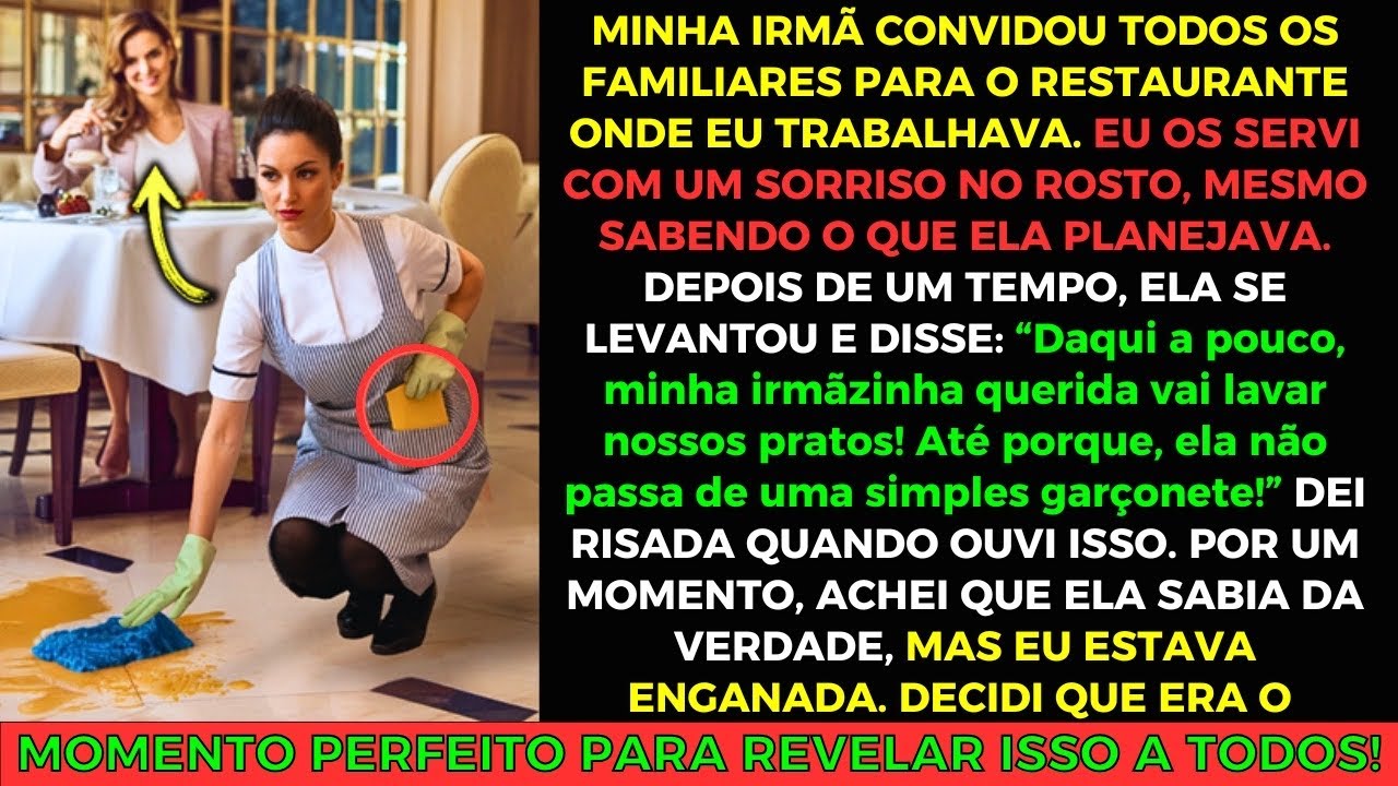 "Limpe, Garçonete!" Minha Irmã Me Humilhava, Mas Quando Mostrei Esse Envelope...
