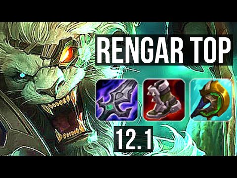 RENGAR vs GRAVES (TOP) | 10/0/3, Legendary, 400+ games | KR Master | 12.1