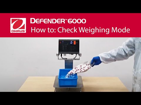 Jak ustawić tryb ważenia kontrolnego w wadze OHAUS Defender 6000