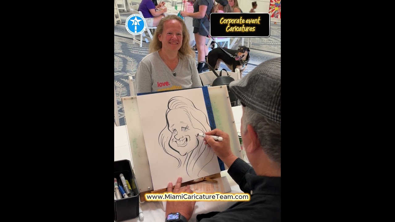 Promotional video thumbnail 18 for Live Caricatures for Florida Events
