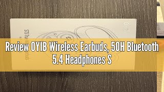 Review OYIB Wireless Earbuds, 50H Bluetooth 5.4 Headphones Sport, Bluetooth Earbuds with ENC Noise C
