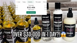 I made $30,000 in 12 minutes selling my hair care products!🔥/Tiktok business tips & tricks