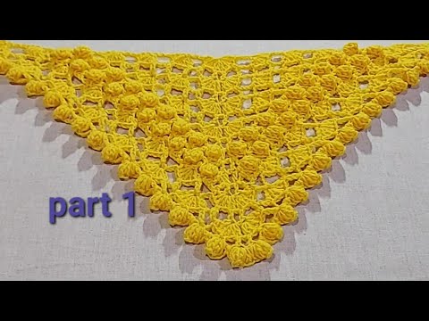 Crochet shawl step by step, new design (easy tutorial)