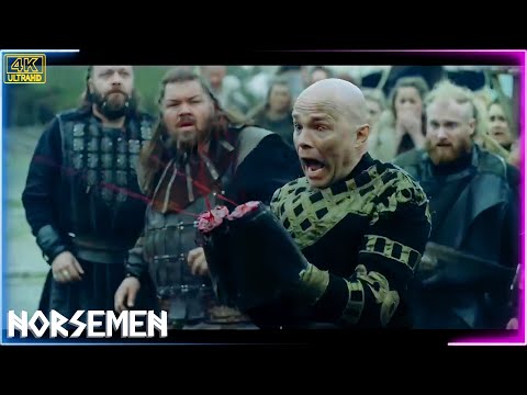 Jarl varg's hands get chopped😂(Norsemen) funniest epic fight "okay FATSO send me to valhala "😎[4k]