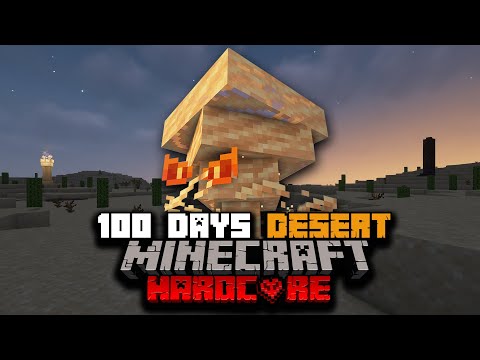 100 Days of Hardcore Minecraft In A Modded Desert Only World...