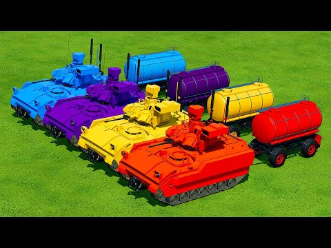 TRANSPORT ARMY FUEL WITH ARMORED TANKS - Farming Simulator 22