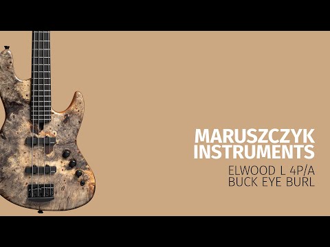 Maruszczyk Elwood L 4P/A 'Buck Eye Burl' - EMG JHZ Pickups