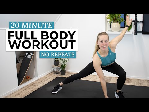 20 Minute Full Body Workout [ HIIT No Repeat ]