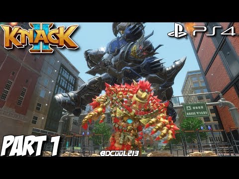 Knack 2 Gameplay Walkthrough Part 1 - Chapter 1-1: The Invasion - PS4 Lets Play
