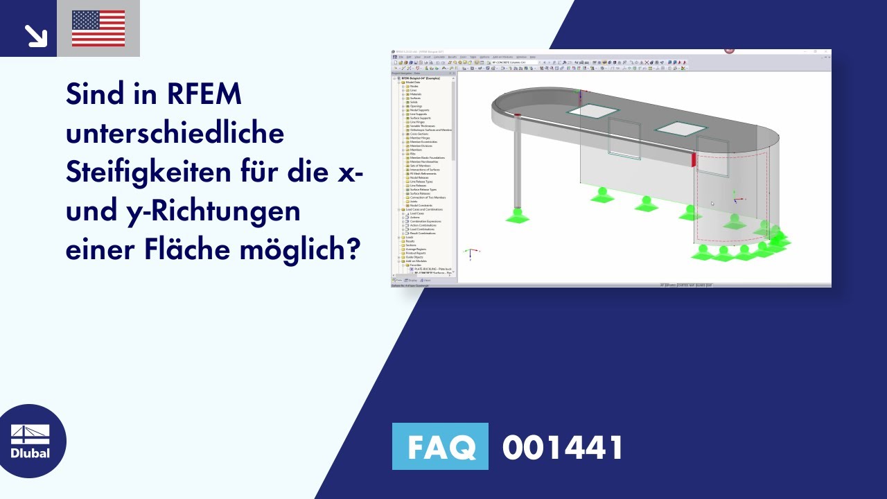 [EN] FAQ 001441 | Sind in RFEM unterschiedliche Steifigkeiten für die x- und y-Richtungen einer F...
