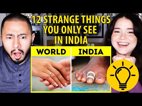 12 STRANGE THINGS YOU ONLY SEE IN INDIA | Bright Side | Reaction by Jaby Koay & Achara Kirk!