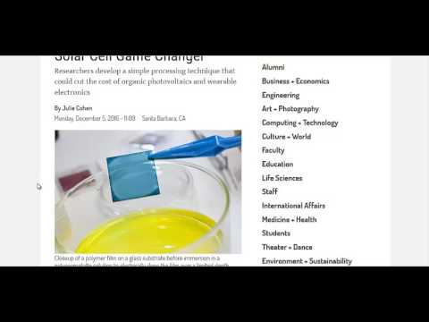 Organic Solar Cells Are Cheap and Easy To Build