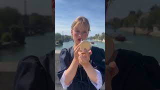 The Daily Pack x Yolaine Paris collaboration Agnes denim floral blouse