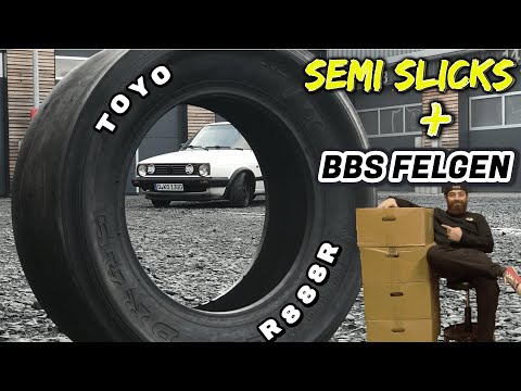 Der Golf 2 bekommt neue Reifen auf die alten BBS Felgen