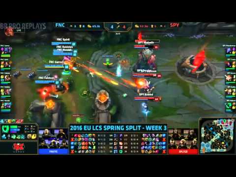 Fnatic vs Splyce    S3 D2   LCS EU Spring 2016 Highlights   FNC vs SPY