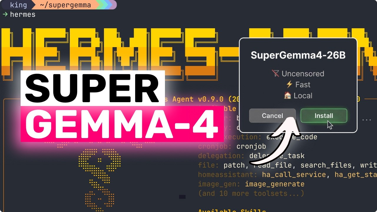 SuperGemma-4 (26B) UNCENSORED + Hermes,OpenClaw,OpenCode: THIS IS  SO CRAZY!!!