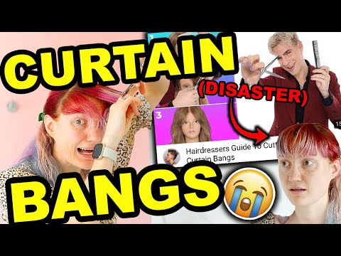 我學了布拉德-蒙多（BRAD MONDO）的窗簾邊角料教程（這是一場災難，所以我把它剪掉並染成了紅色）。 (I FOLLOWED A BRAD MONDO CURTAIN BANGS TUTORIAL (it was a disaster so I cut it & dyed it red))