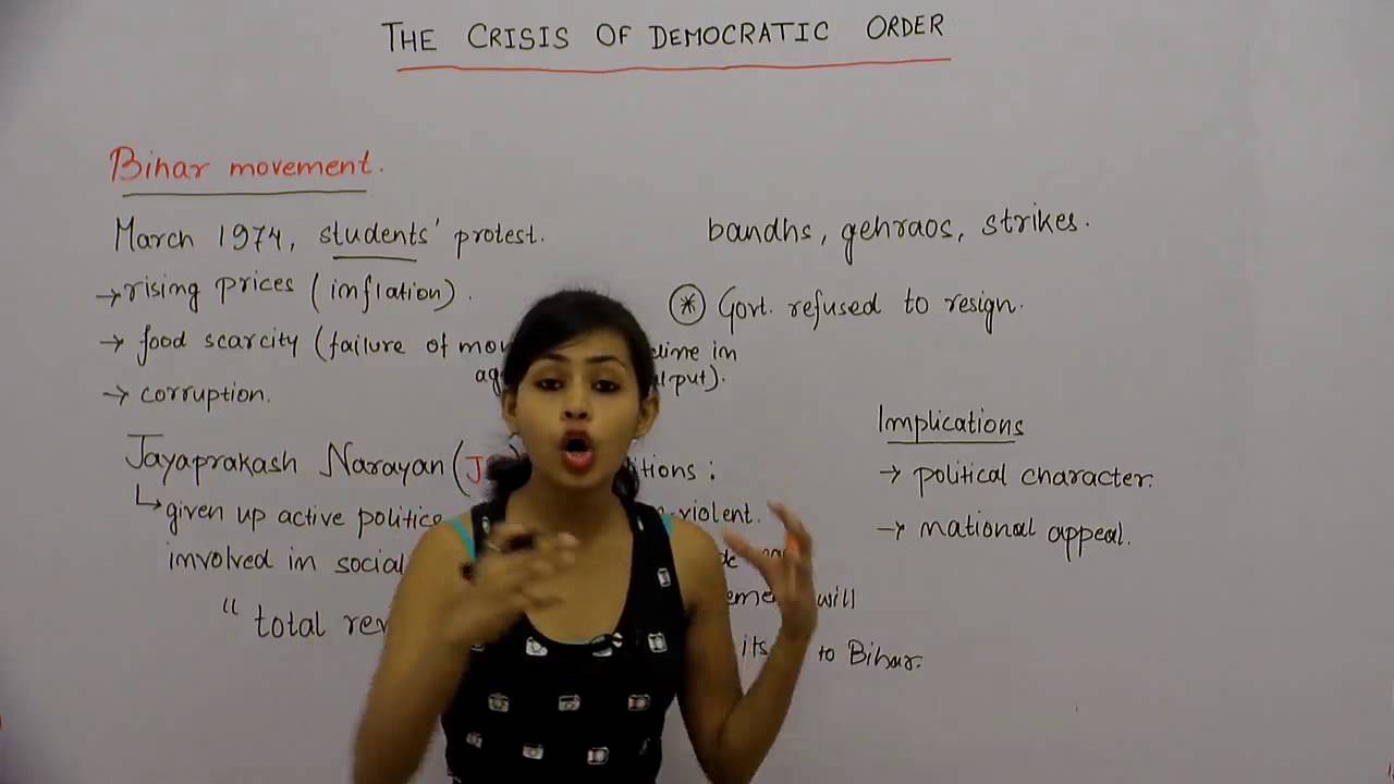 Crisis of Democratic Order _ Part3 _ Bihar Movement _ Sutapa Baksi