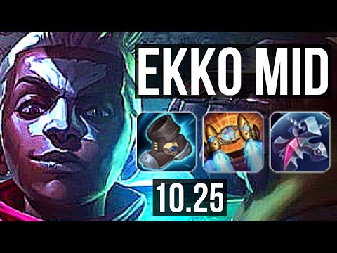 EKKO vs AHRI (MID) | 1.9M mastery, 9/2/9, 700+ games | KR Diamond | v10.25