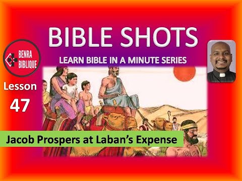 Jacob Prospers at Laban’s Expense-Lesson 47(Bible Shots-Learn Bible in a Minute Series) Fr. Benedict