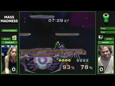 Mass Madness 54 SSBM - bonfire10 (Sheik) vs. Arn255 (Marth) - Melee WQF
