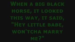 Big Black Horse and a Cherry Tree~Lyrics on Screen~Sung by a 15 Year Old