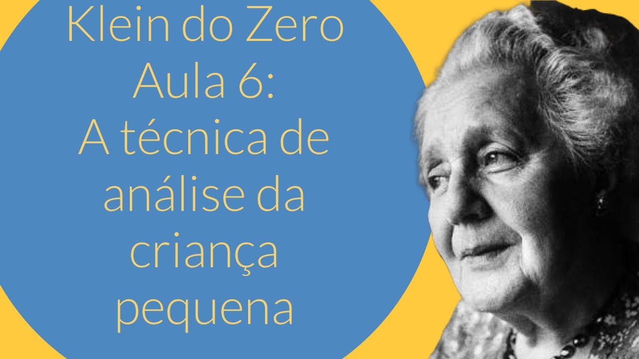 A técnica da análise da criança pequena - Klein do Zero Aula 6