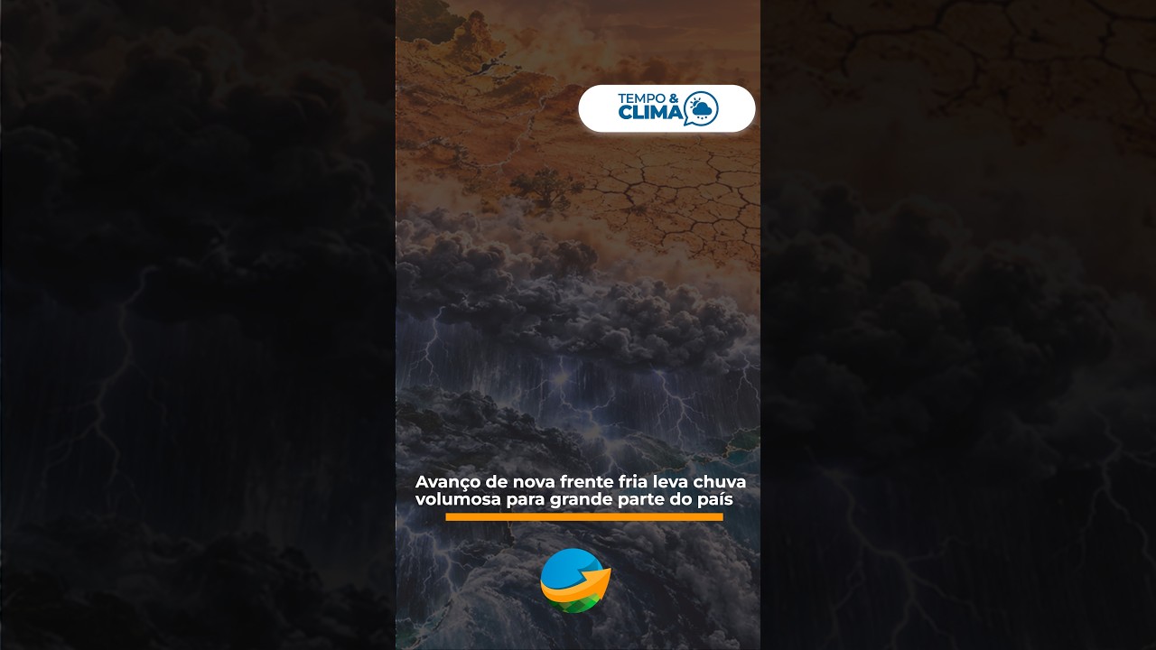 Muita chuva!Sul e sudeste em estado de alerta com nova frente fria. Demais regiões tem chuva e calor