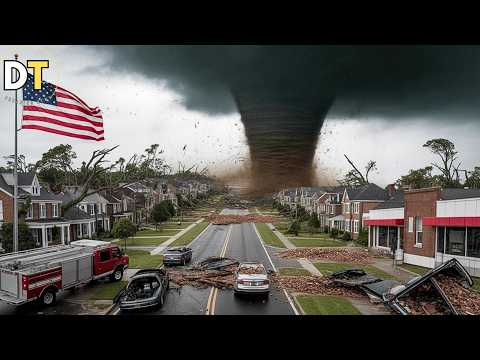 Massive Tornadoes in Michigan, USA! Widespread Damage in Union City and Three Rivers