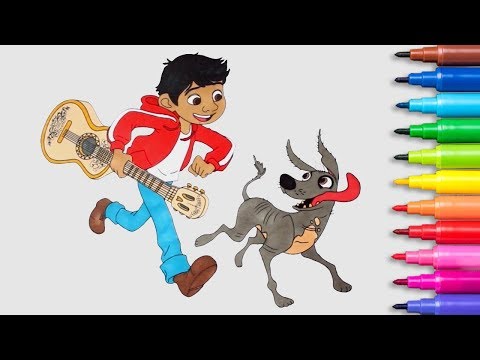 Coco movie Disney Miguel - Coloring Pages | Coloring Books for Kids | Rainbow TV