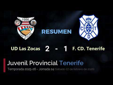 UD. Las Zocas -  F. CD. Tenerife. Juvenil Provincial Tenerife