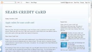 sears credit card  how to apply online