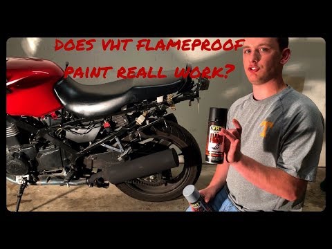 VHT Flameproof Paint and Primer Really Work-Here are the results Motorcycle Muffler Exhaust Pipes P2
