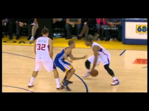 Stephen Curry gets ankle broken by Eric Gordon (Oct. 29, 2010)