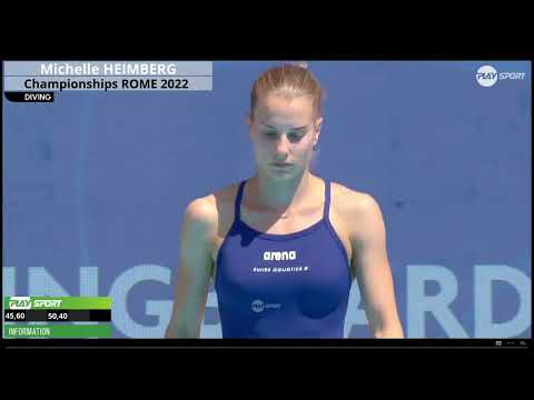 Elisa PIZZINI l Michelle HEIMBERG 1M spingboard l Championships ROME 2022