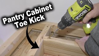 How to Build Toe Kick Framing for Base Cabinets | Wall Cabinets as Base Cabinets