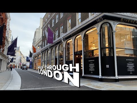 LONDON Walk 🇬🇧 - Bond Street Station to Oxford Circus Station via Mayfair ⚜️💎 - 4K 1 Hr WALK-THROUGH