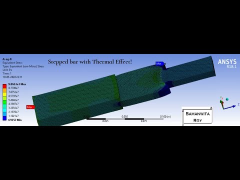 Static Structural I With Thermal Effect I Problem 8 | ANSYS Workbench I Basic Tutorials
