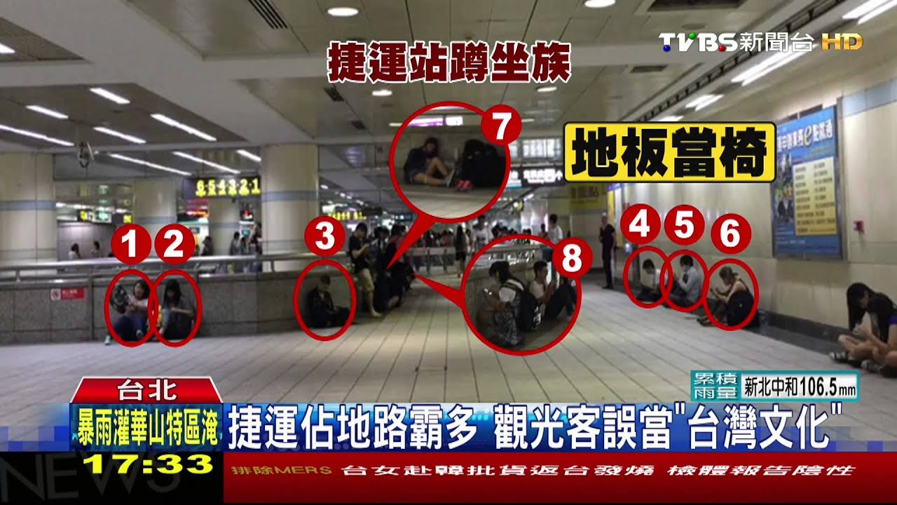 吹免費冷氣？捷運站席地坐　補眠、滑手機