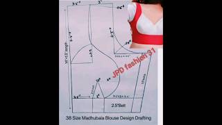 Download lagu 38 size Madhubala style blouse drafting✂️Madhubala style blouse cutting #blousepattern#blouse#shorts mp3
