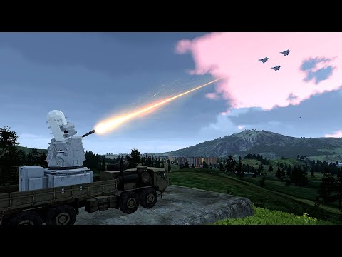 Ukraine Anti-Air C-RAM Destroyed Russian Fighter Jets - Arma 3