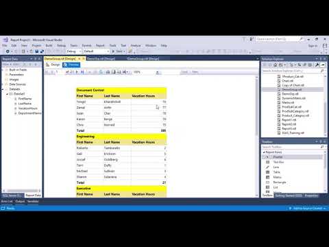 SSRS Reports Training  - Grouping in Reports, Adding Summary Calculations