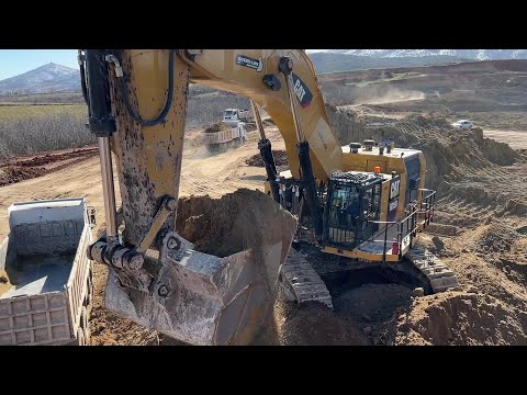 Caterpillar 6015B Excavator Loading Trucks With Two Passes - Sotiriadis Mining Works