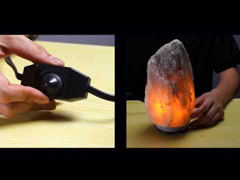 Natural Himalayan Salt Lamp Grey Colour  灰自然石鹽燈