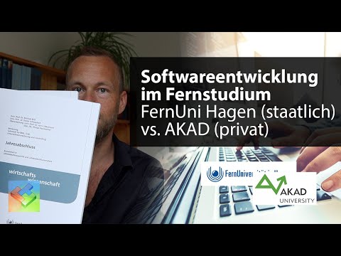 Distance learning software development: FernUni Hagen vs. AKAD - Study computer science part-time
